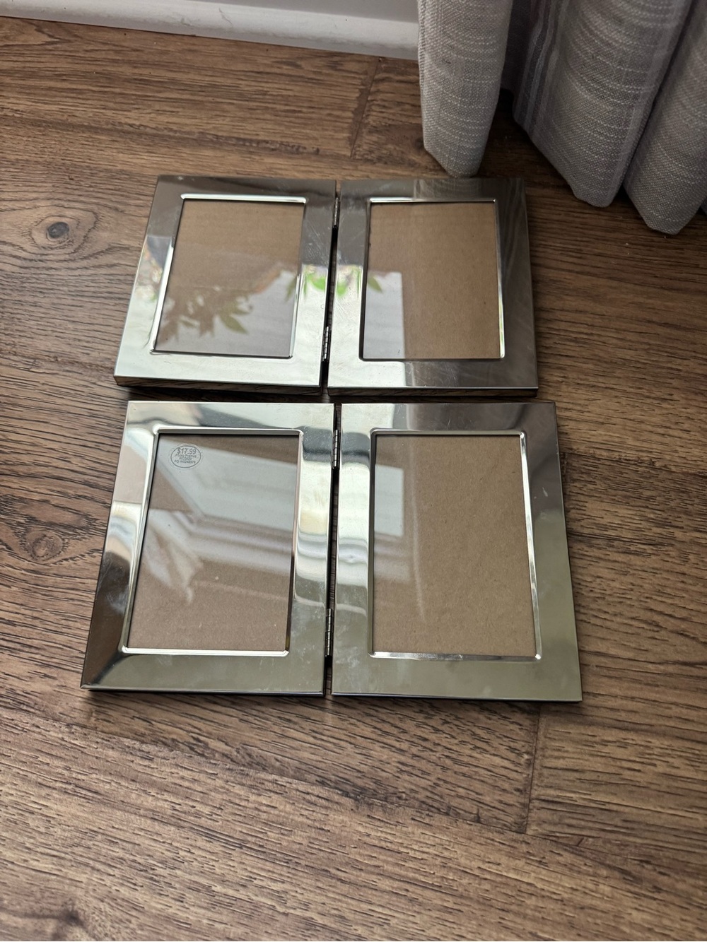Set of 4 Silver Rectangular Photo Frames